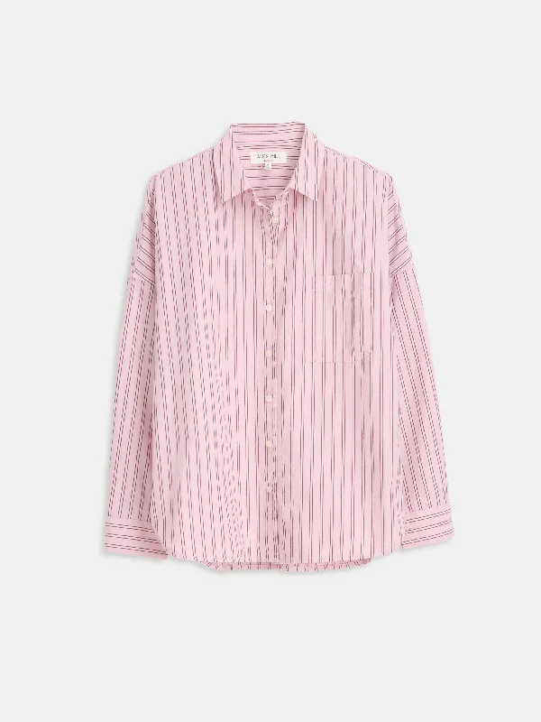 Jo Shirt In Striped Paper Poplin