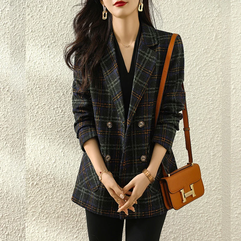 Green plaid Coat