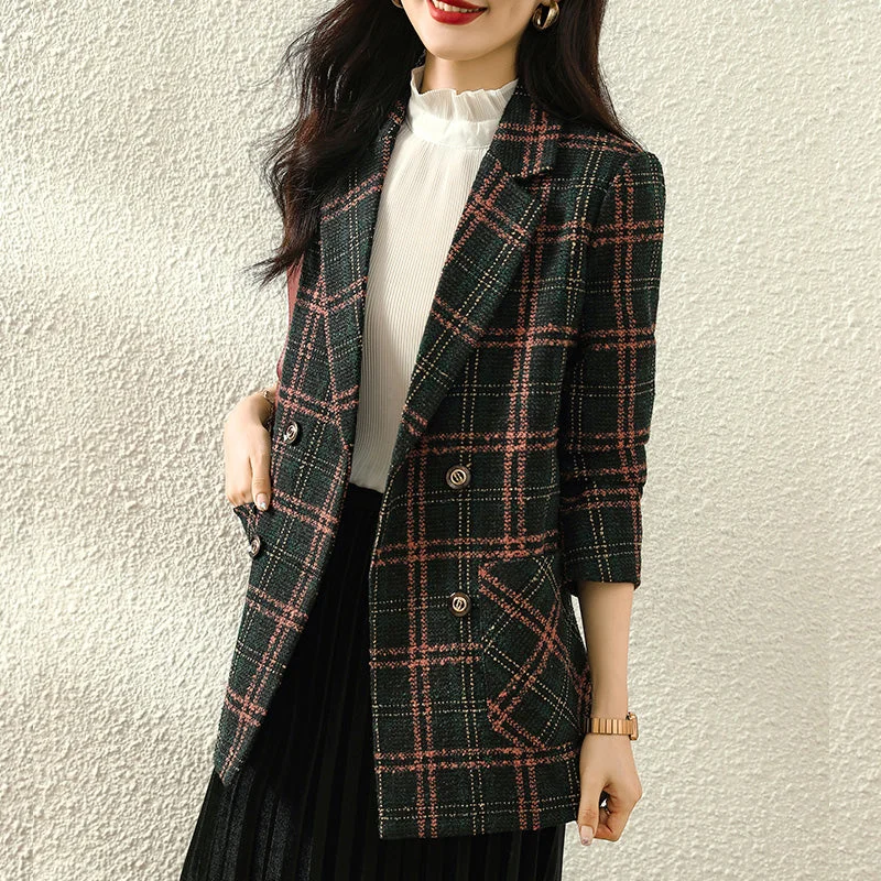 Red plaid Coat